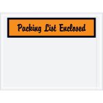 4 1/2" x 6" Orange "Packing List Enclosed" Envelopes