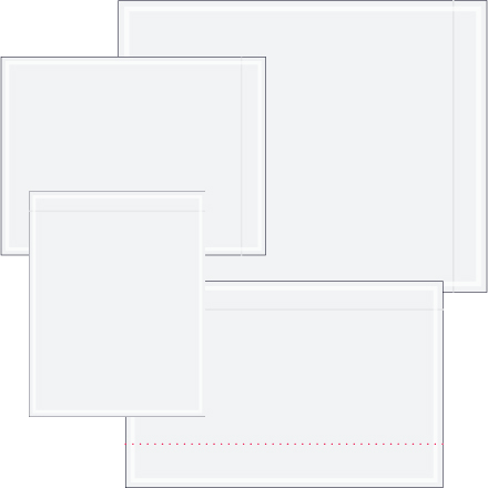 7'' x 5 1/2'' ''Clear Face'' Document Envelopes