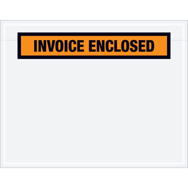 7" x 5 1/2" Orange "Invoice Enclosed" Envelopes
