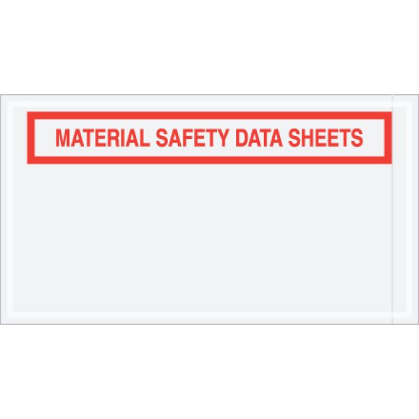 5 1/2" x 10" "Material Safety Data Sheets" Envelopes