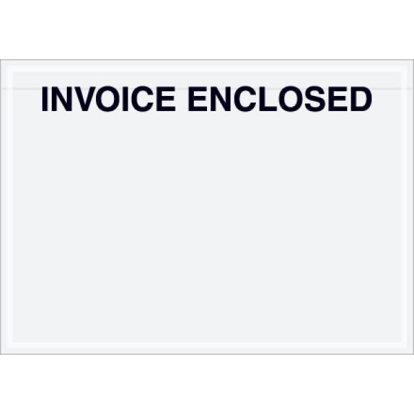 7" x 5" Clear Face "Invoice Enclosed" Envelopes