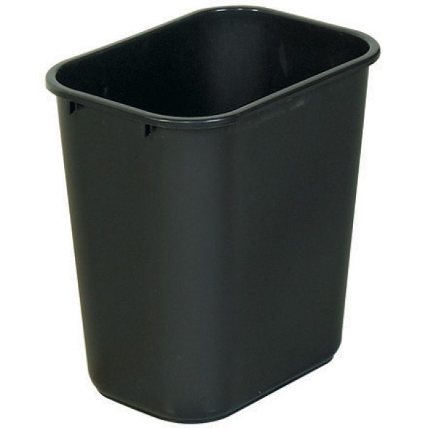 28 Quart - Black Deskside Wastebasket