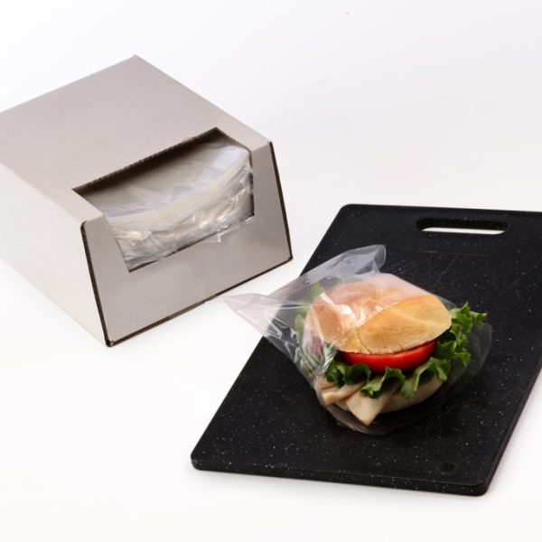 7" x 7" x 0.75 mil Sandwich Bags in Dispenser Box