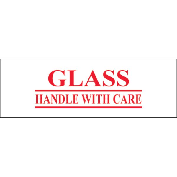 2" x 55 yds. - "Glass - Handle With Care" Printed Tape
