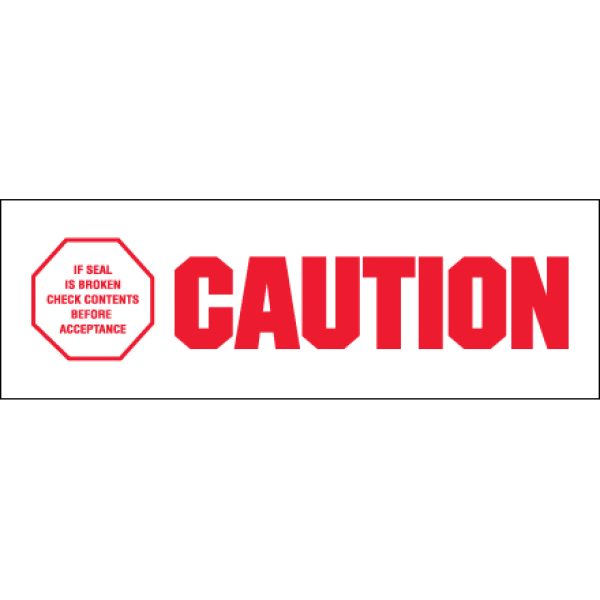 2" x 110 yds. - "Caution - If Seal Is Broke" Printed Tape