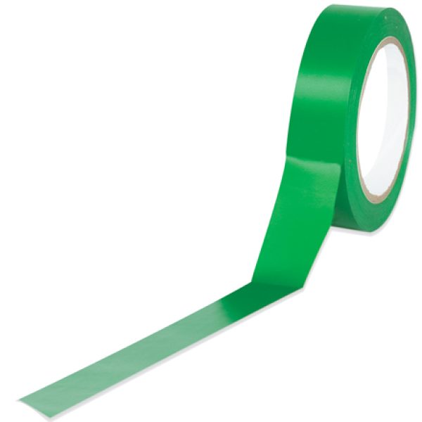 1" x 36 yds. Green Solid Vinyl Safety Tape