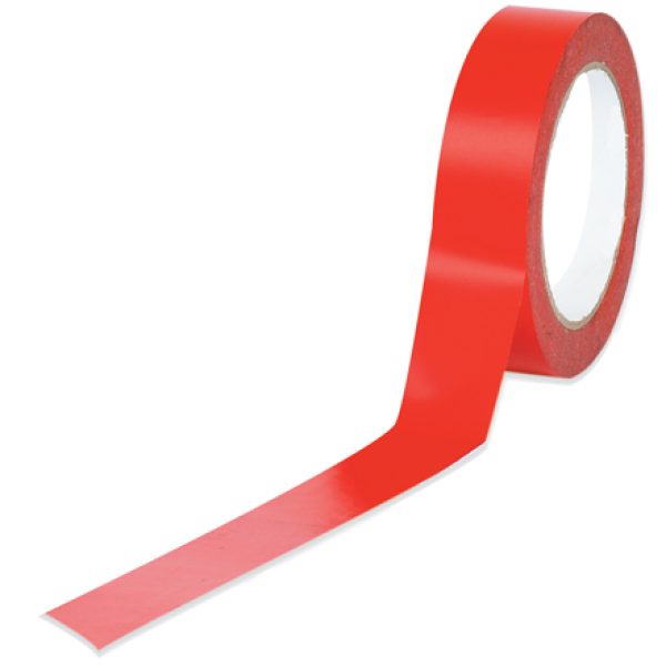 1" x 36 yds. Red Solid Vinyl Safety Tape