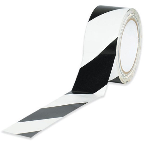 2" x 36 yds. Black/White (3 Pack) Striped Vinyl Safety Tape