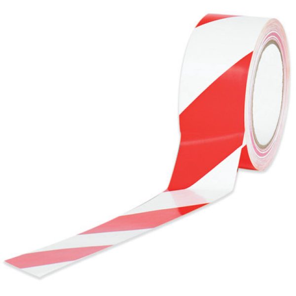 2" x 36 yds. Red/White (3 Pack) Striped Vinyl Safety Tape