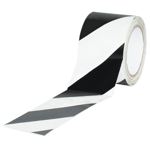 3" x 36 yds. Black/White (3 Pack) Striped Vinyl Safety Tape