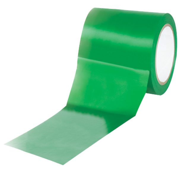 4" x 36 yds. Green Solid Vinyl Safety Tape