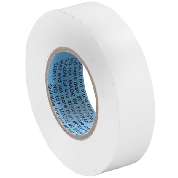 3/4" x 20 yds. White (10 Pack) Electrical Tape