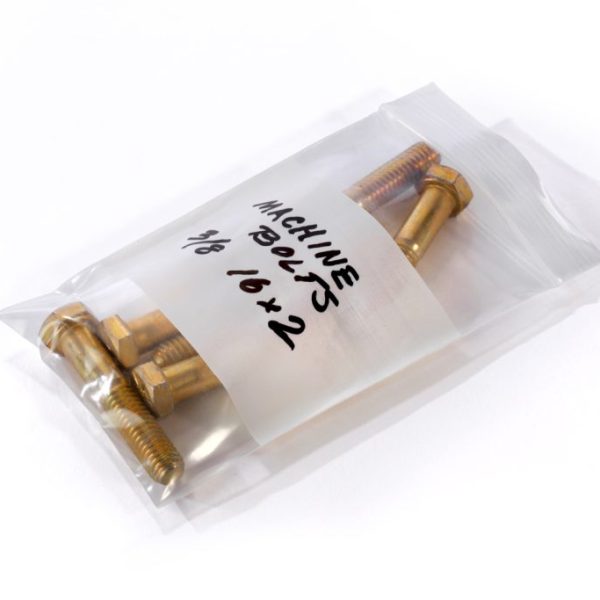 9'' x 12'' x 4 mil Reclosable Bags w/ White Block