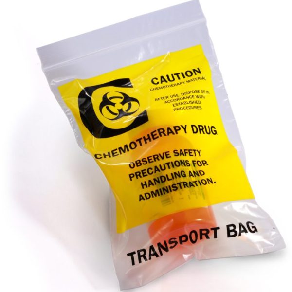9" x 12" x 4 mil Reclosable Chemo Bags