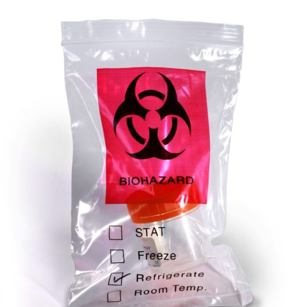 12" x 15" x 2 mil Reclosable Biohazard Bags