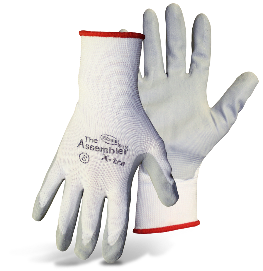 X-Tra Palm Dipped with Color Coded Hem Gloves - Medium